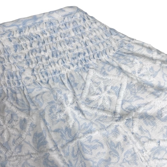 JOIE Cotton/Linen Embroidered Lightweight Peasant Boho Blouse - Picture 6 of 9